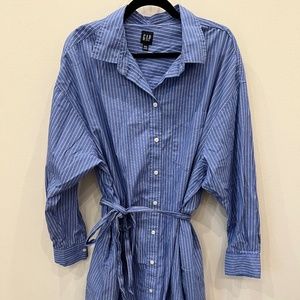 Preppy Striped Shirt Dress